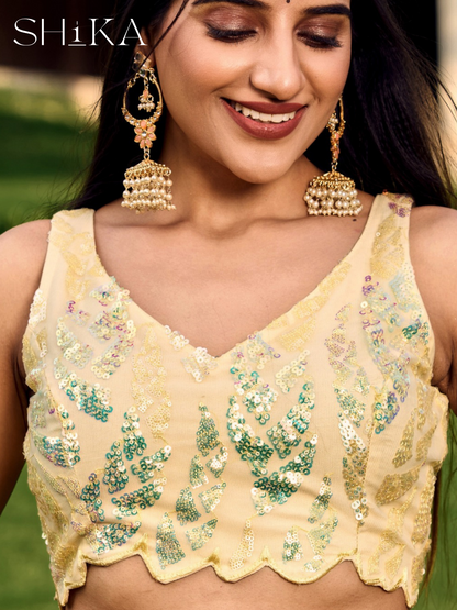 Sunset Blossom Lehenga