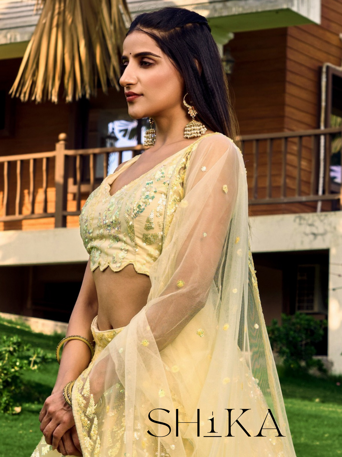 Sunset Blossom Lehenga
