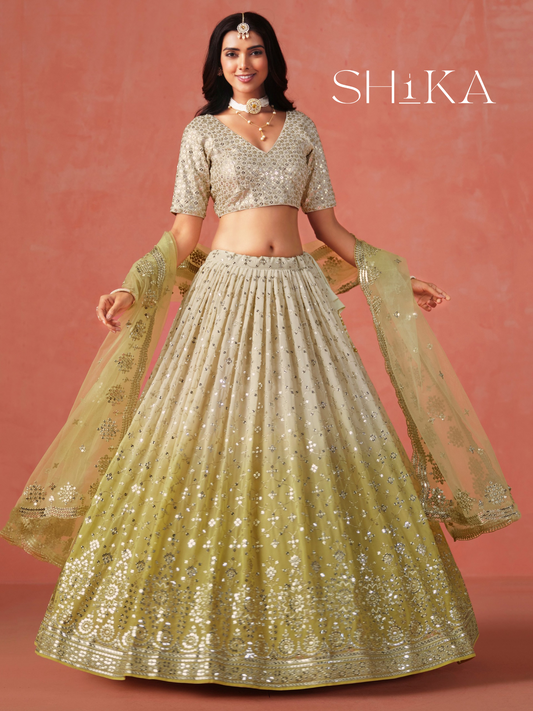 Golden Aura Lehenga