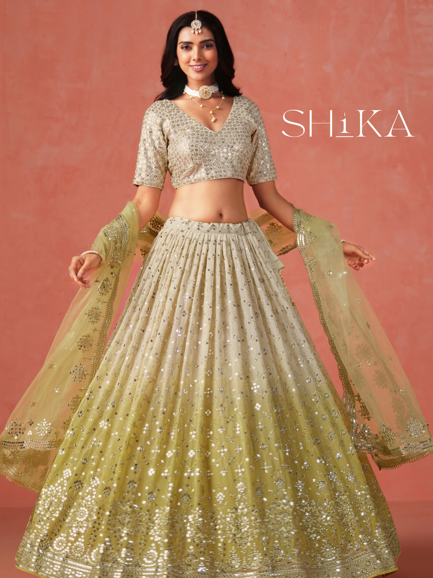Golden Aura Lehenga