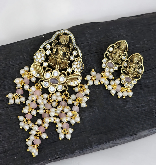 Victorian Pearl Pendant Set