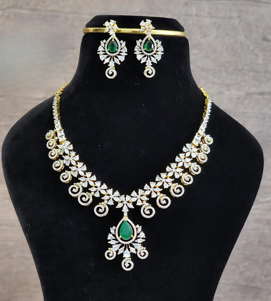Green AD Necklace Set