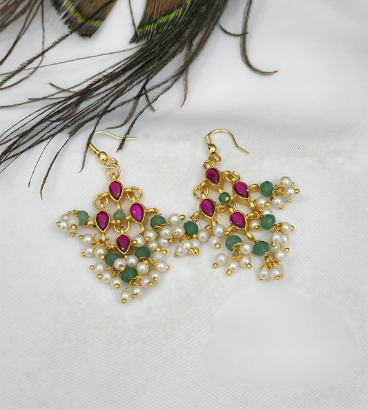 Jadau Kundan Drop Earrings