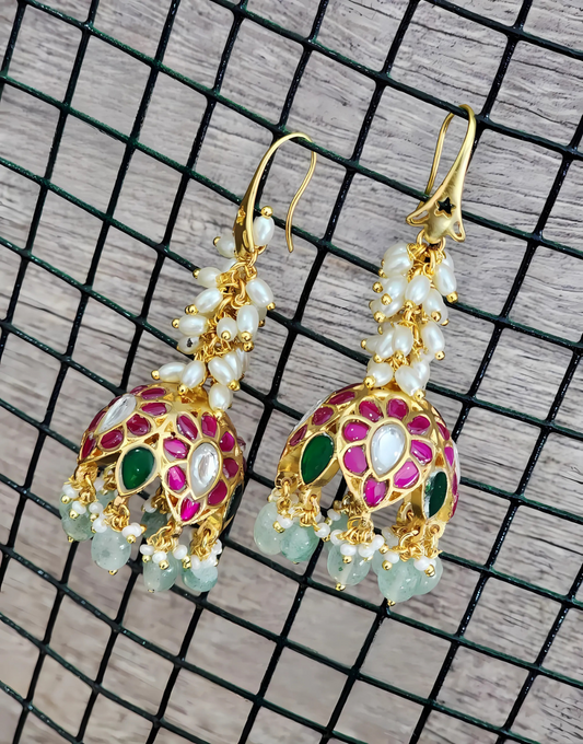 Jadau Jumkas Earrings