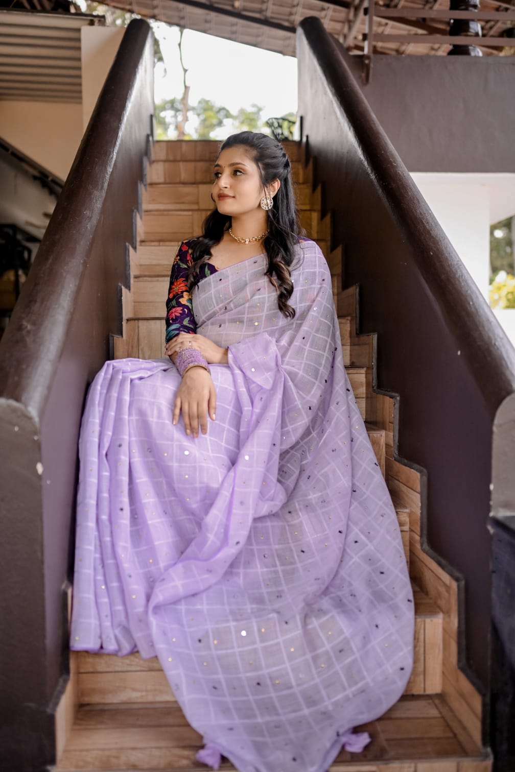Amrita Lilac Saree