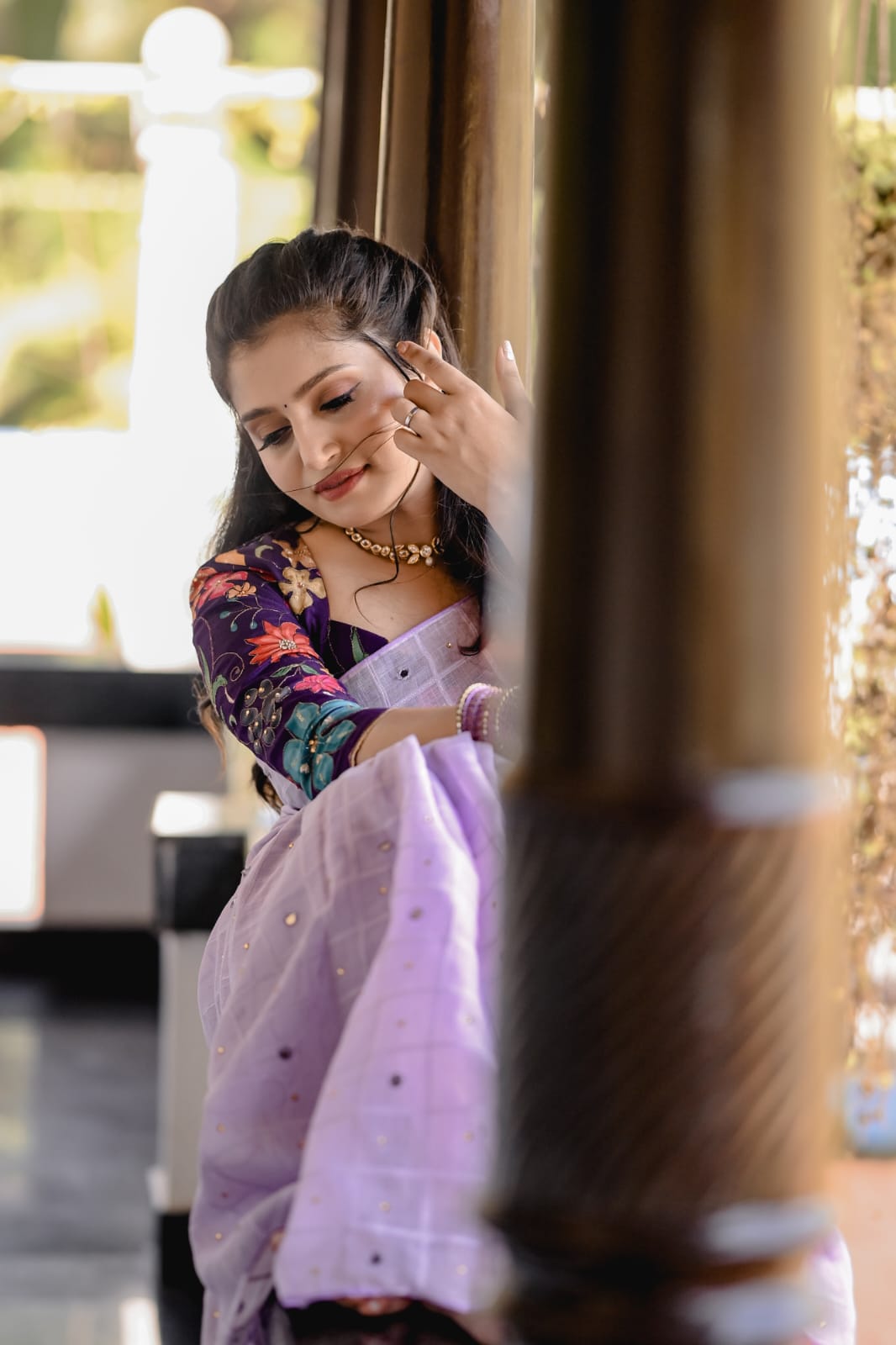 Amrita Lilac Saree