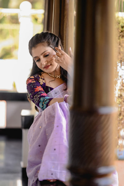Amrita Lilac Saree