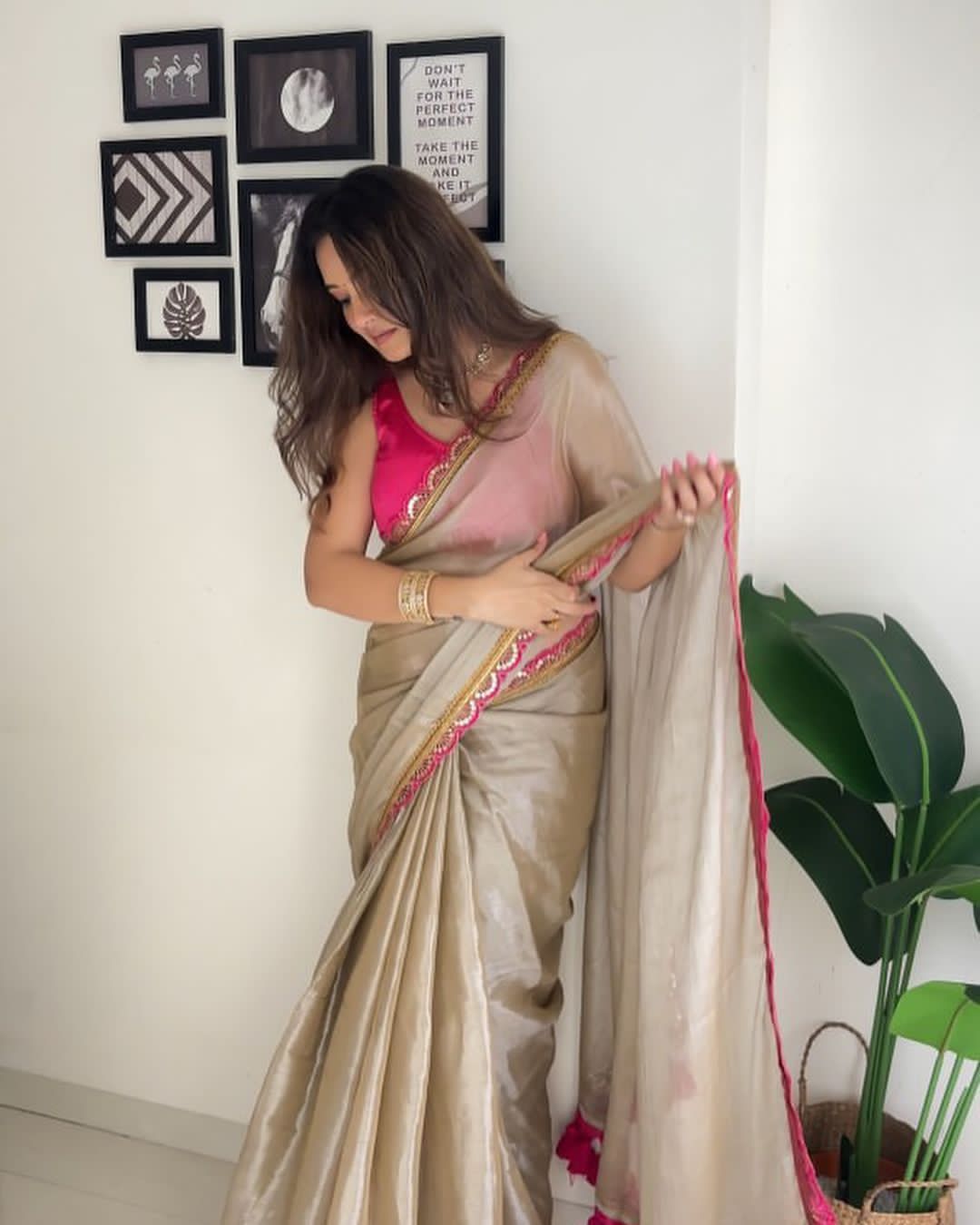 Laila Two-Tone Saree