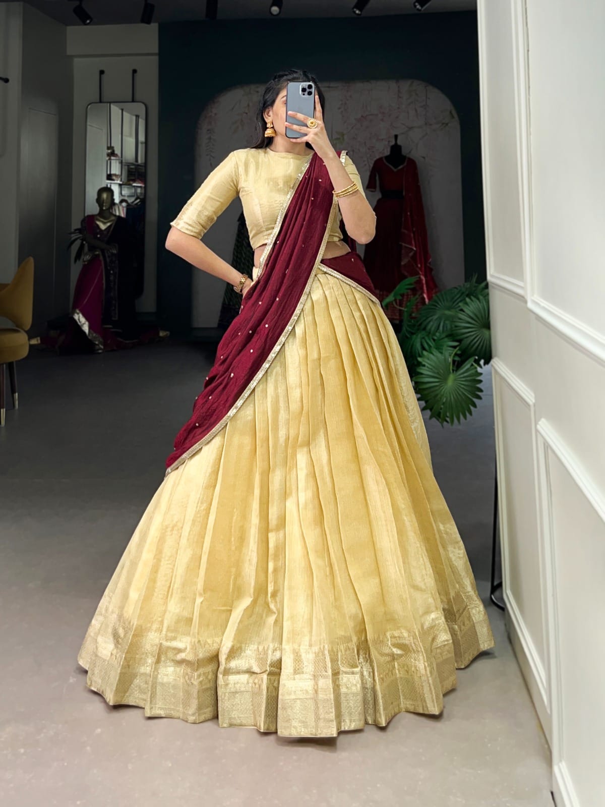 Kesariyaa Zari Lehenga