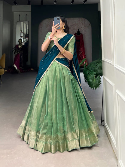 Kesariyaa Zari Lehenga