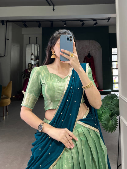 Kesariyaa Zari Lehenga