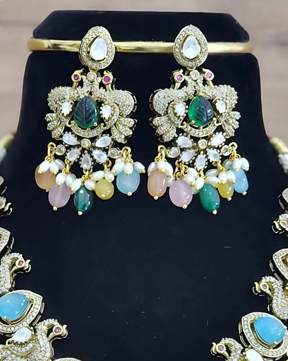 Victorian Peacock Necklace Set