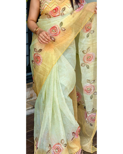 Pastel Saree & Blouse Set