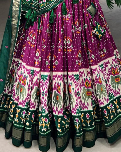Ikkat Lehenga