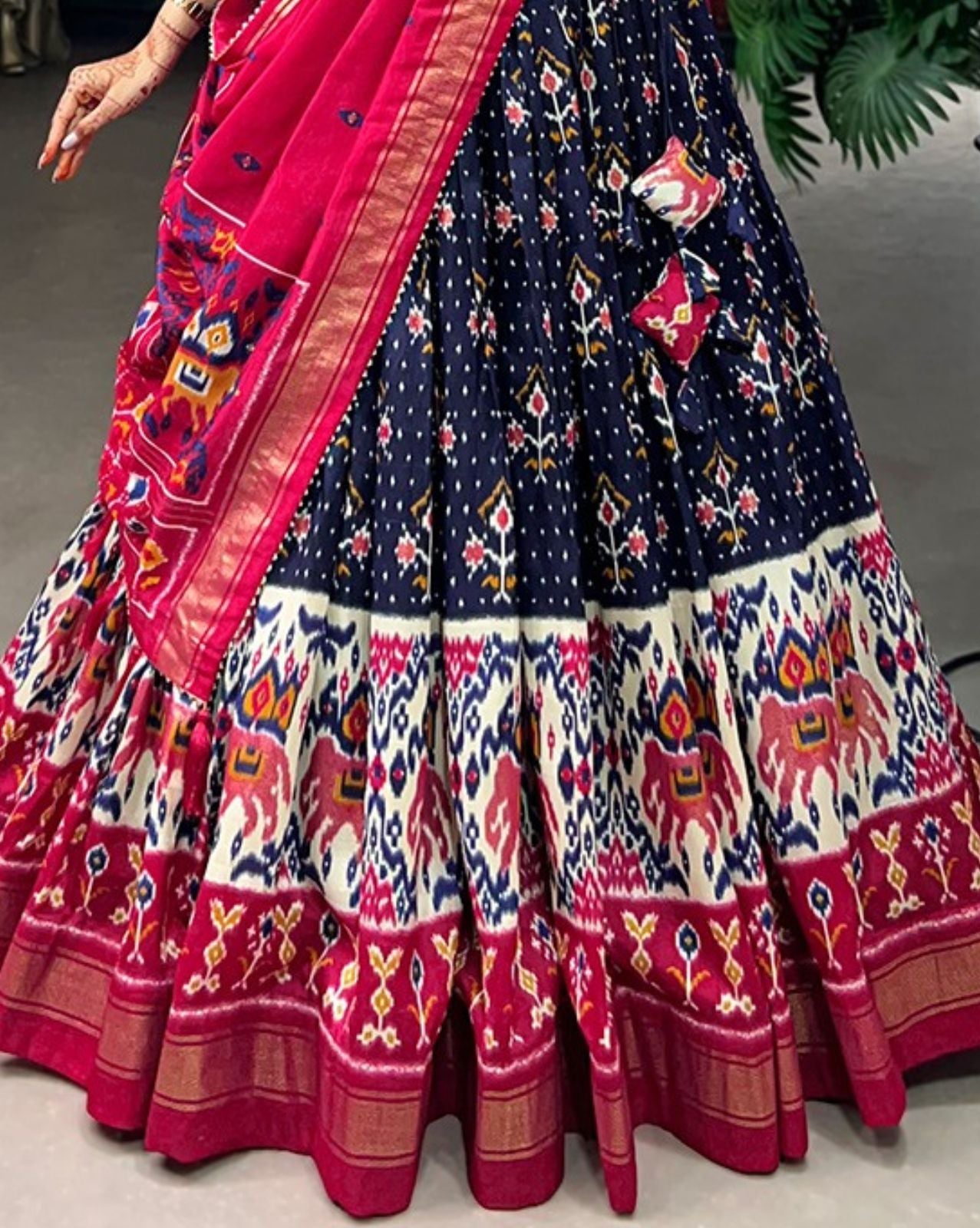 Ikkat Lehenga